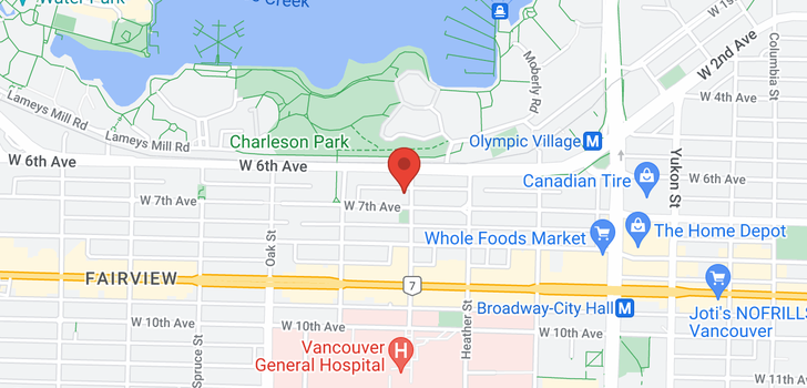map of 106 811 W 7TH AVENUE